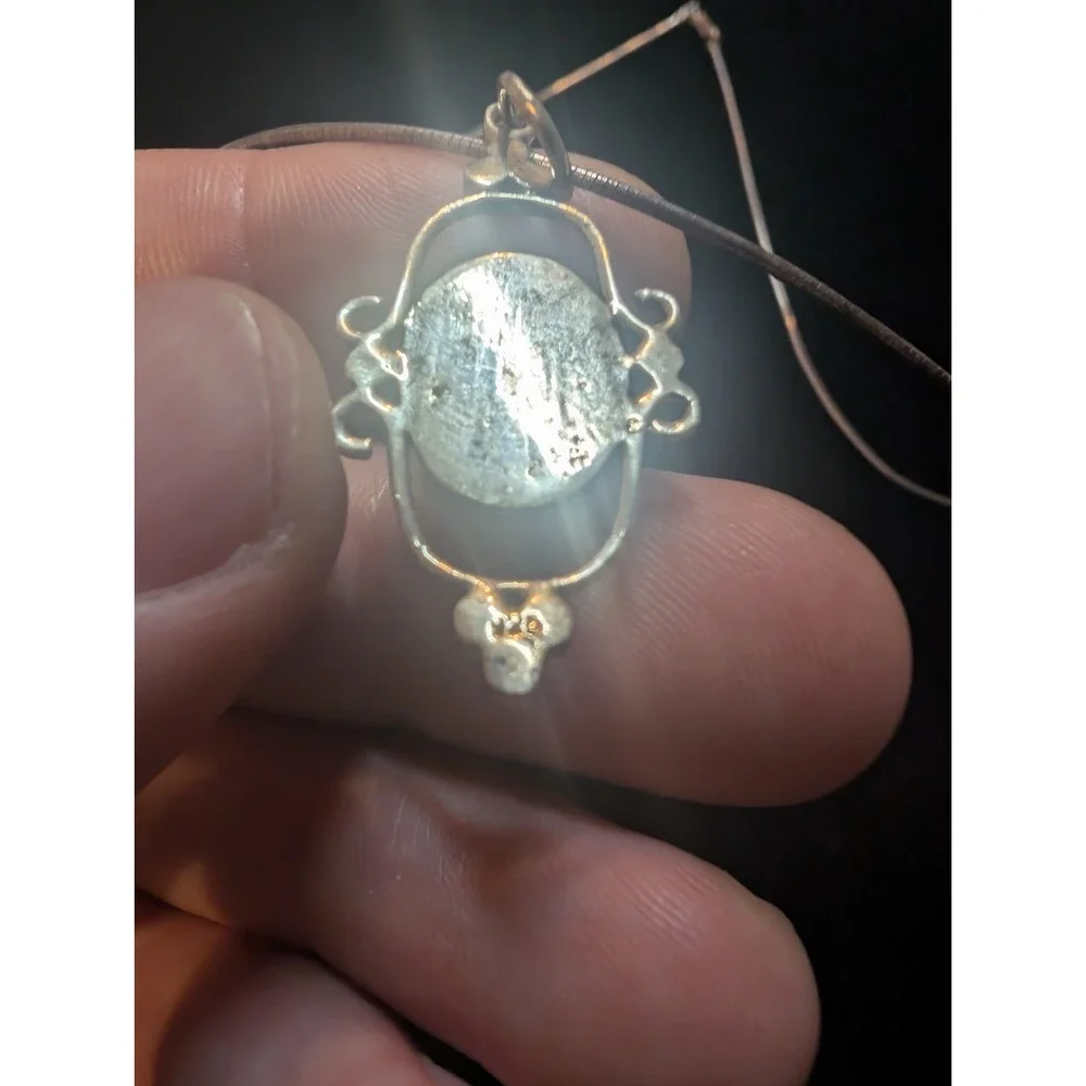 Sterling Silver Cabochon Tiger's Eye Necklace